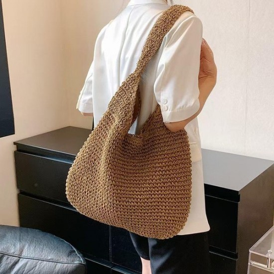 Coral Woven Bag